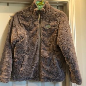 Girls North Face Reversible Coat Size Lg (14/16)